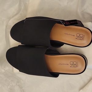 No Boundaries Black Cork Wedge Sandals